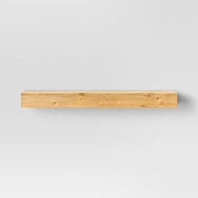 24" Floating Light Wood Shelf Natural - Threshold