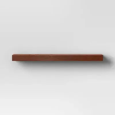 36" Floating Wood Shelf Walnut - Threshold