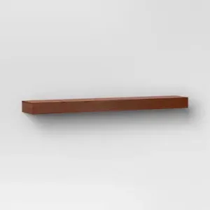 36" Floating Wood Shelf Walnut - Threshold