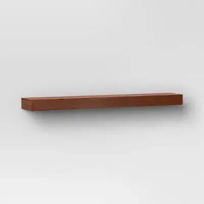 36" Floating Wood Shelf Walnut - Threshold