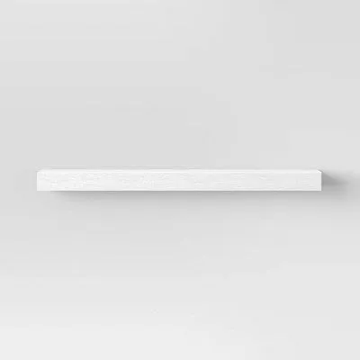 36" Floating Wood Shelf White - Threshold