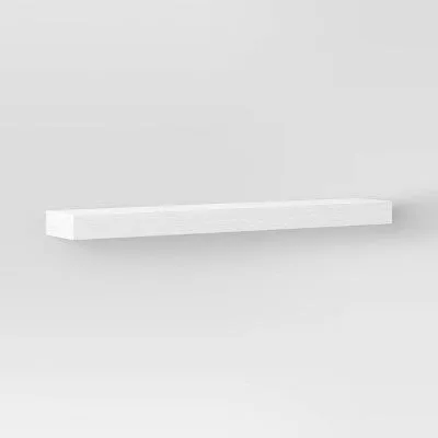 36" Floating Wood Shelf White - Threshold