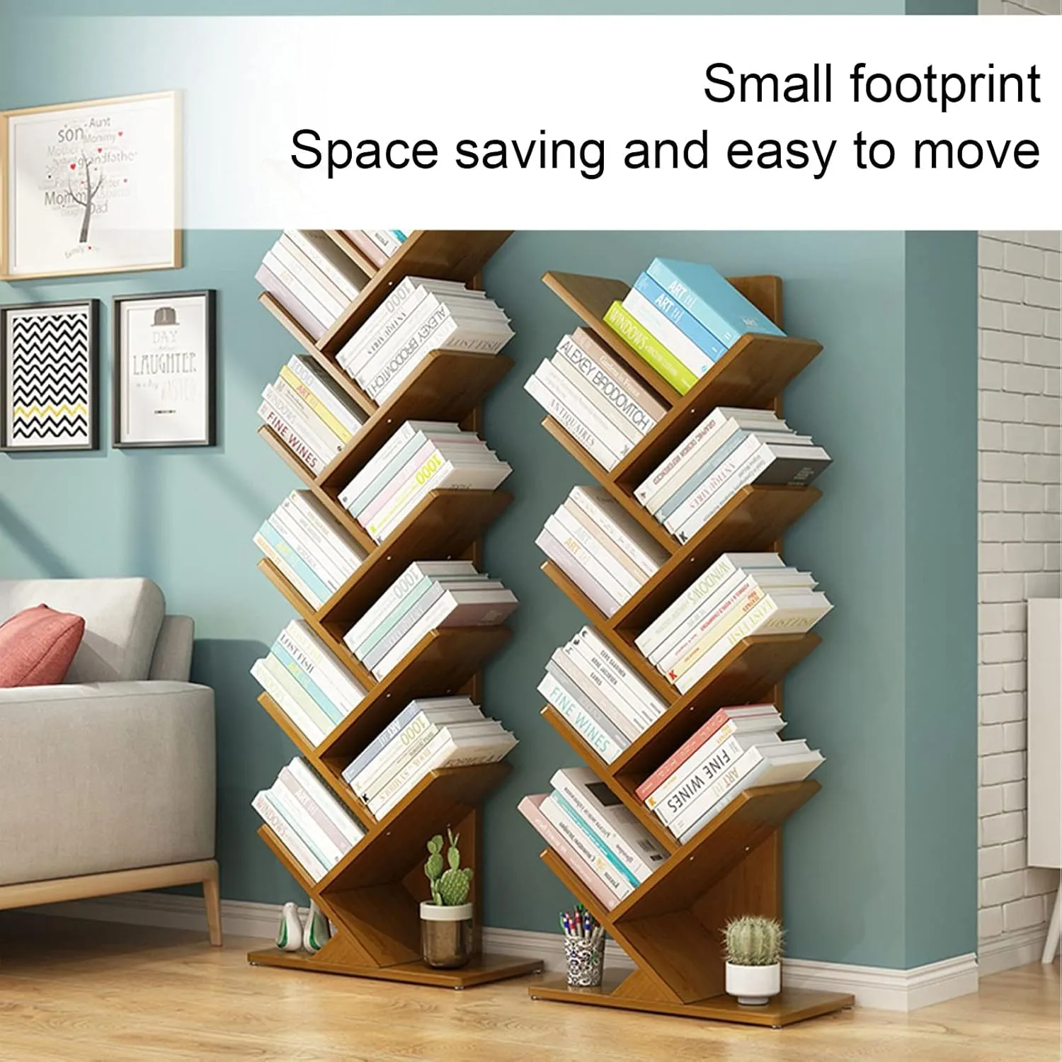 4 Layer Tree Shape Bamboo Bookshelves