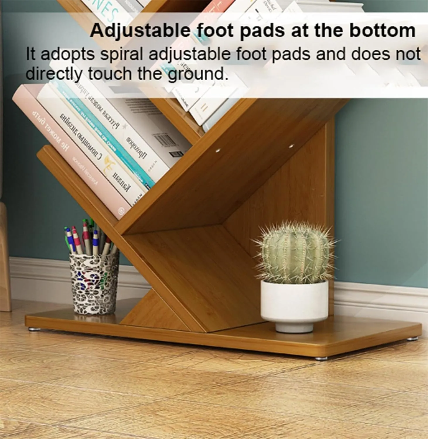 4 Layer Tree Shape Bamboo Bookshelves