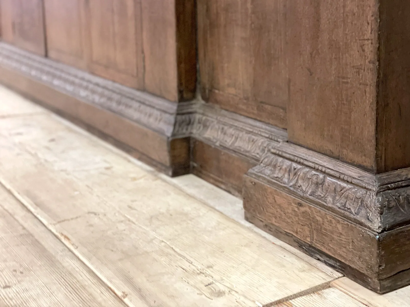 An 18th C Oak Breakfront Bookcase in the Style of William Kent