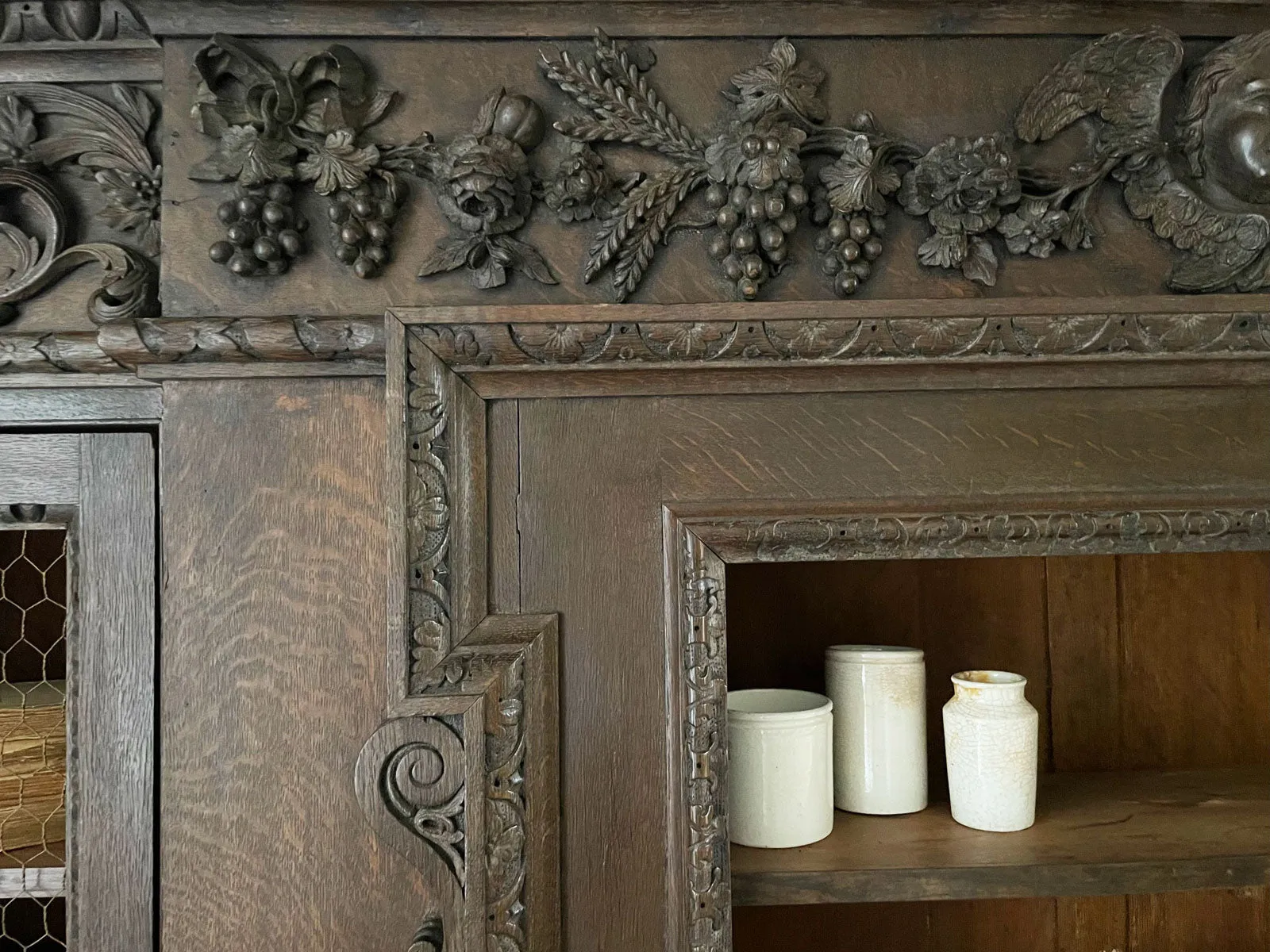 An 18th C Oak Breakfront Bookcase in the Style of William Kent