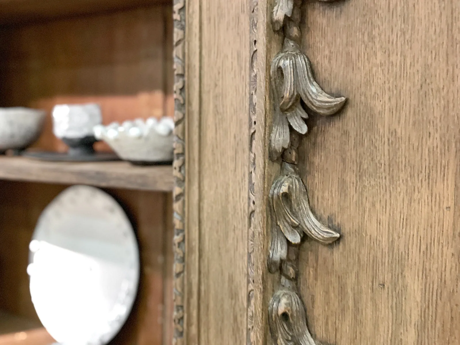 An 18th C Oak Breakfront Bookcase in the Style of William Kent