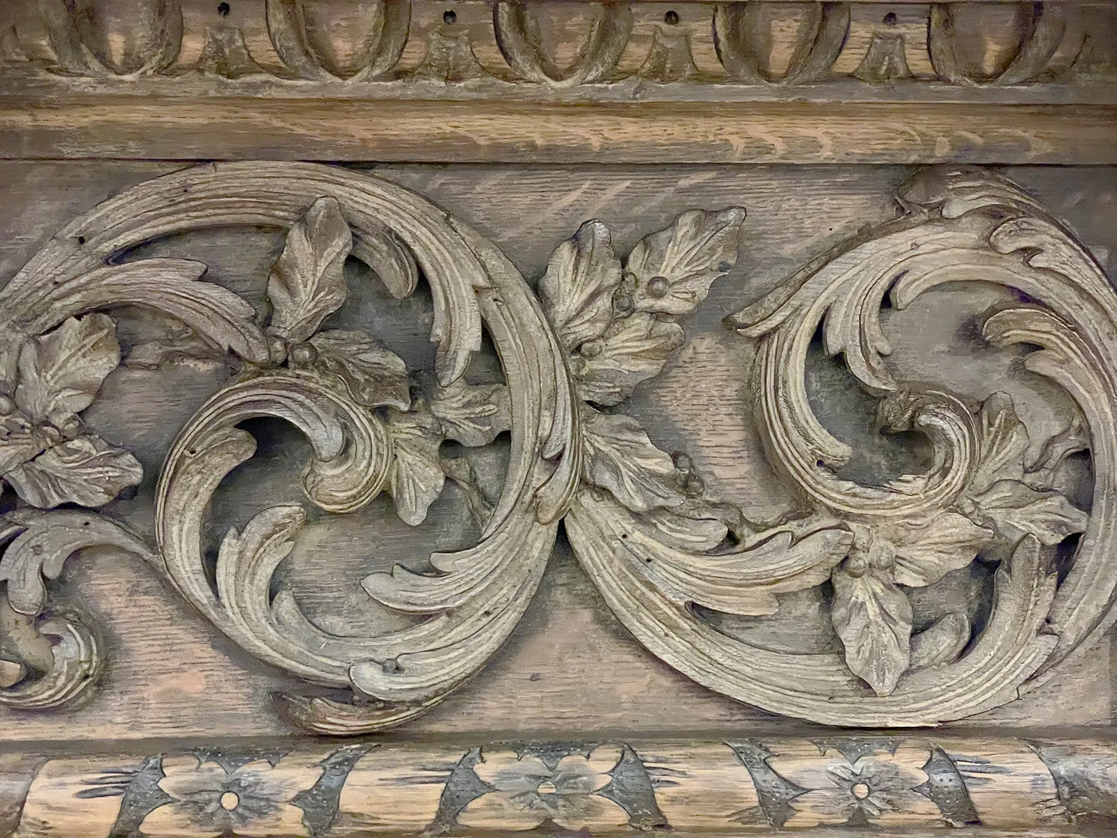 An 18th C Oak Breakfront Bookcase in the Style of William Kent