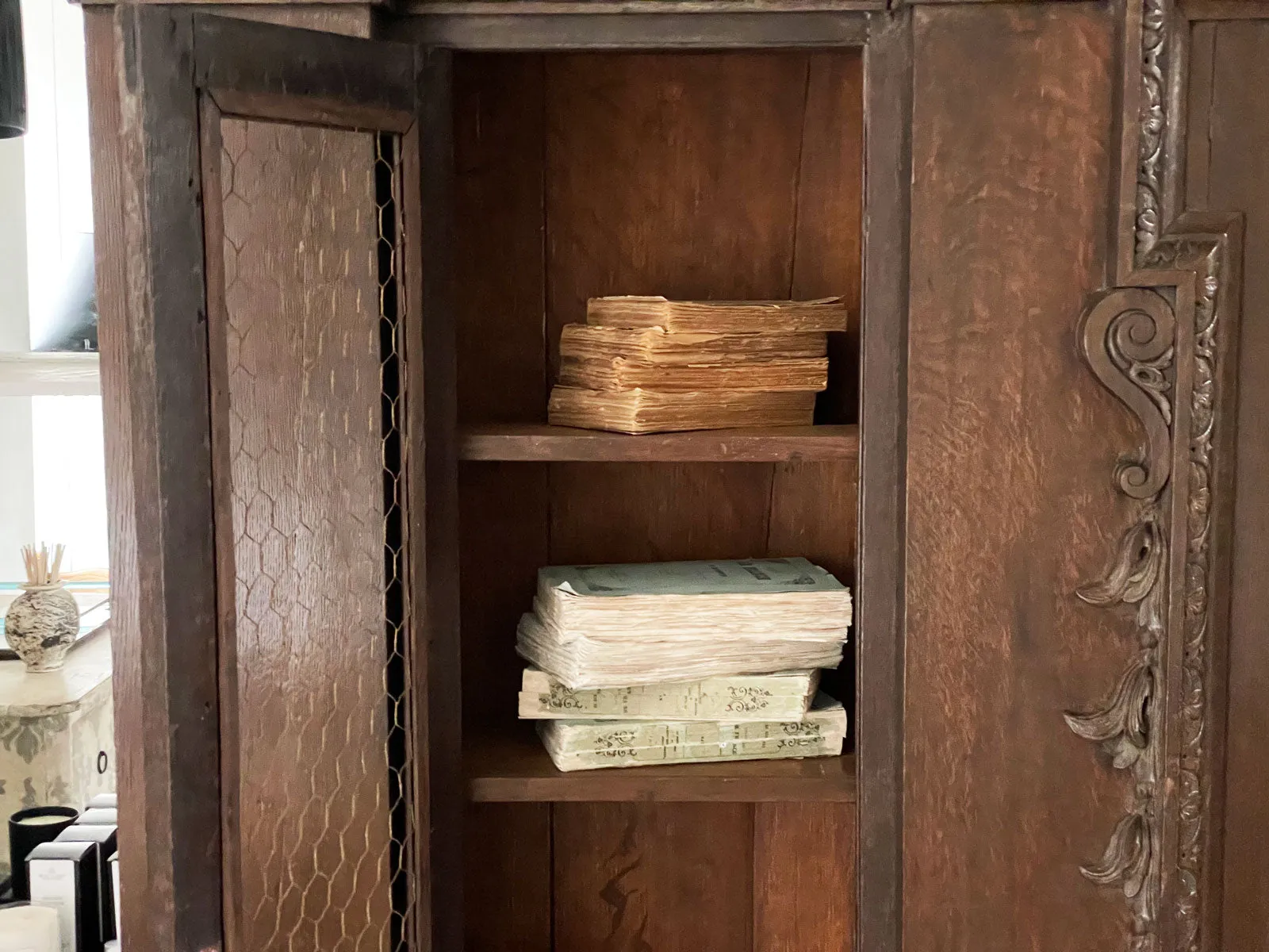 An 18th C Oak Breakfront Bookcase in the Style of William Kent