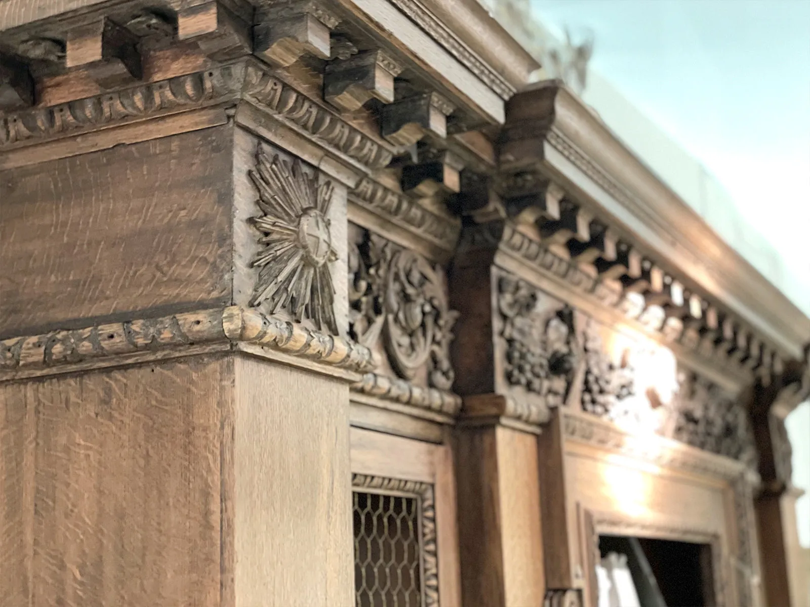 An 18th C Oak Breakfront Bookcase in the Style of William Kent