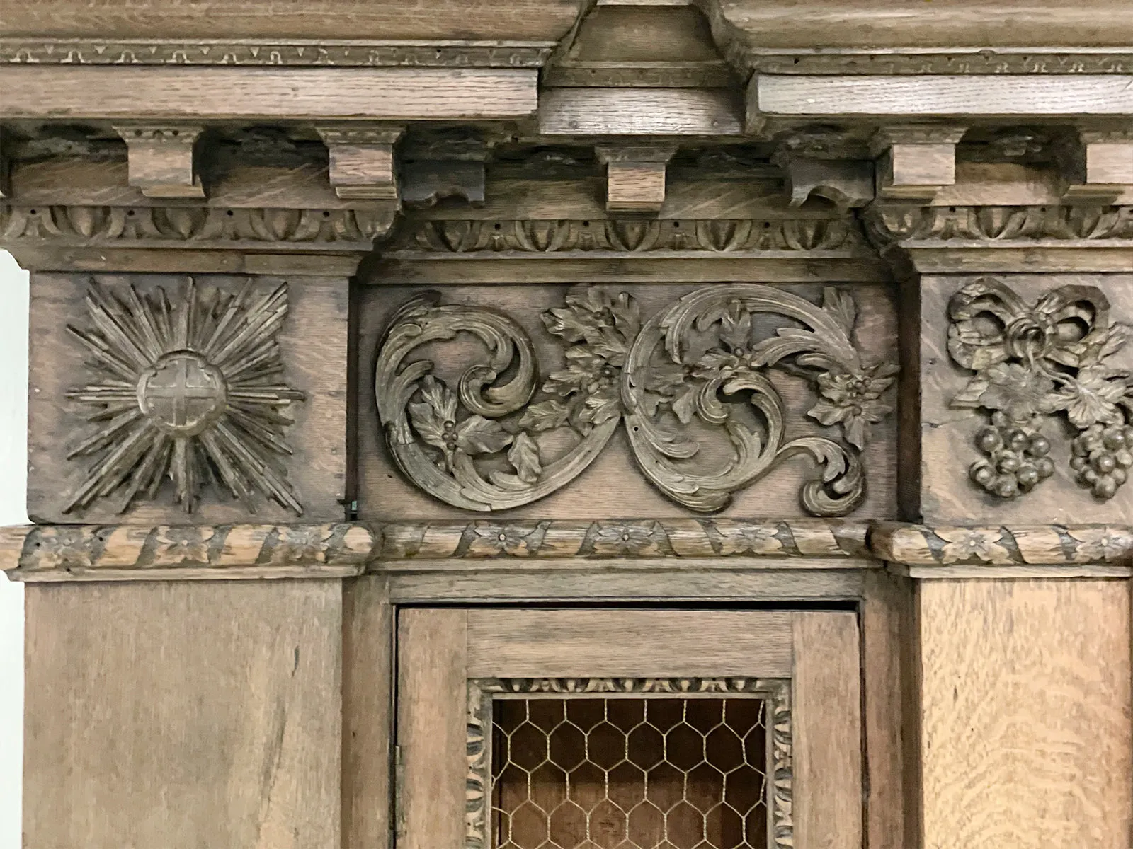 An 18th C Oak Breakfront Bookcase in the Style of William Kent