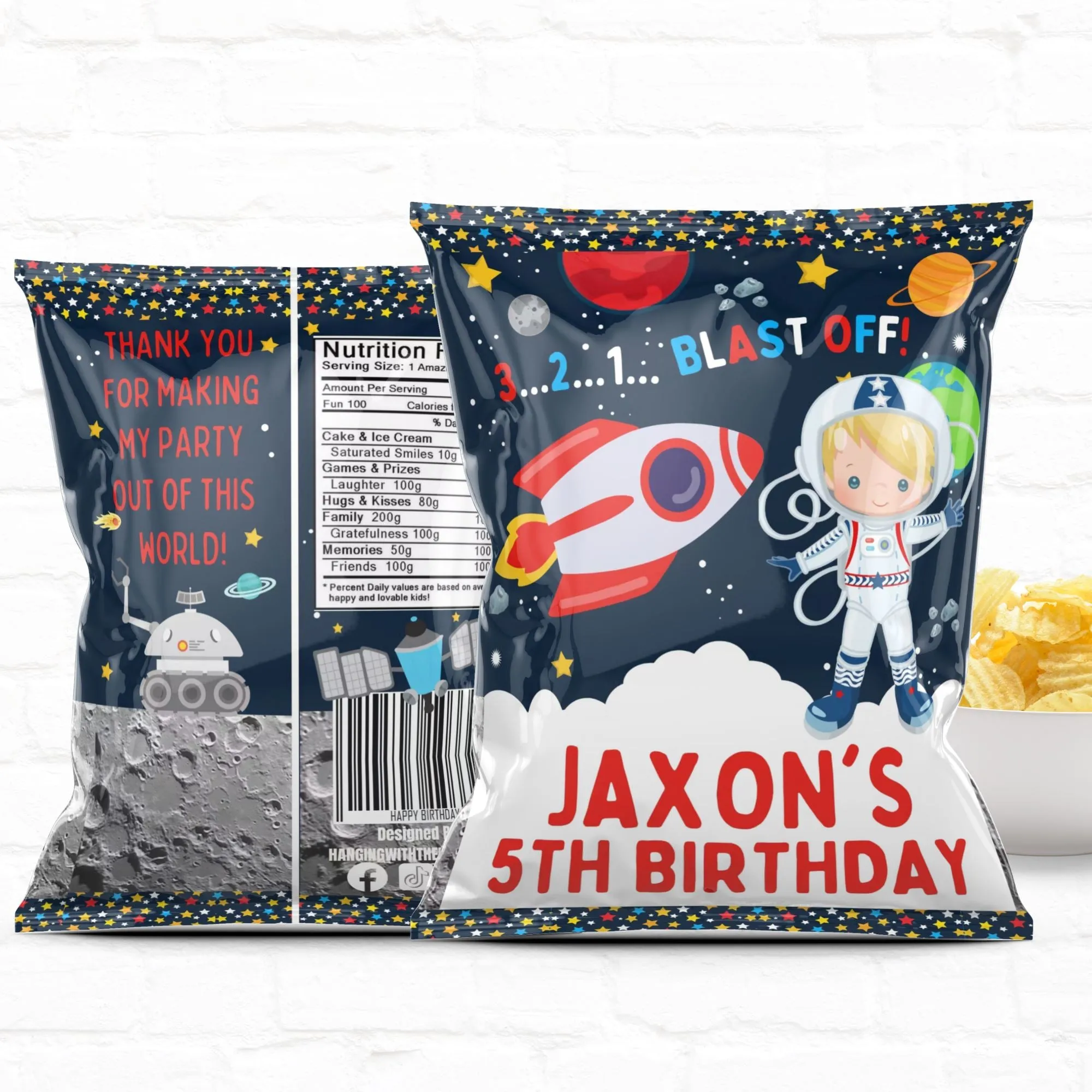 Blast Off! Space Birthday |Custom Party Favors 03