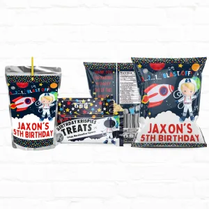 Blast Off! Space Birthday |Custom Party Favors 03