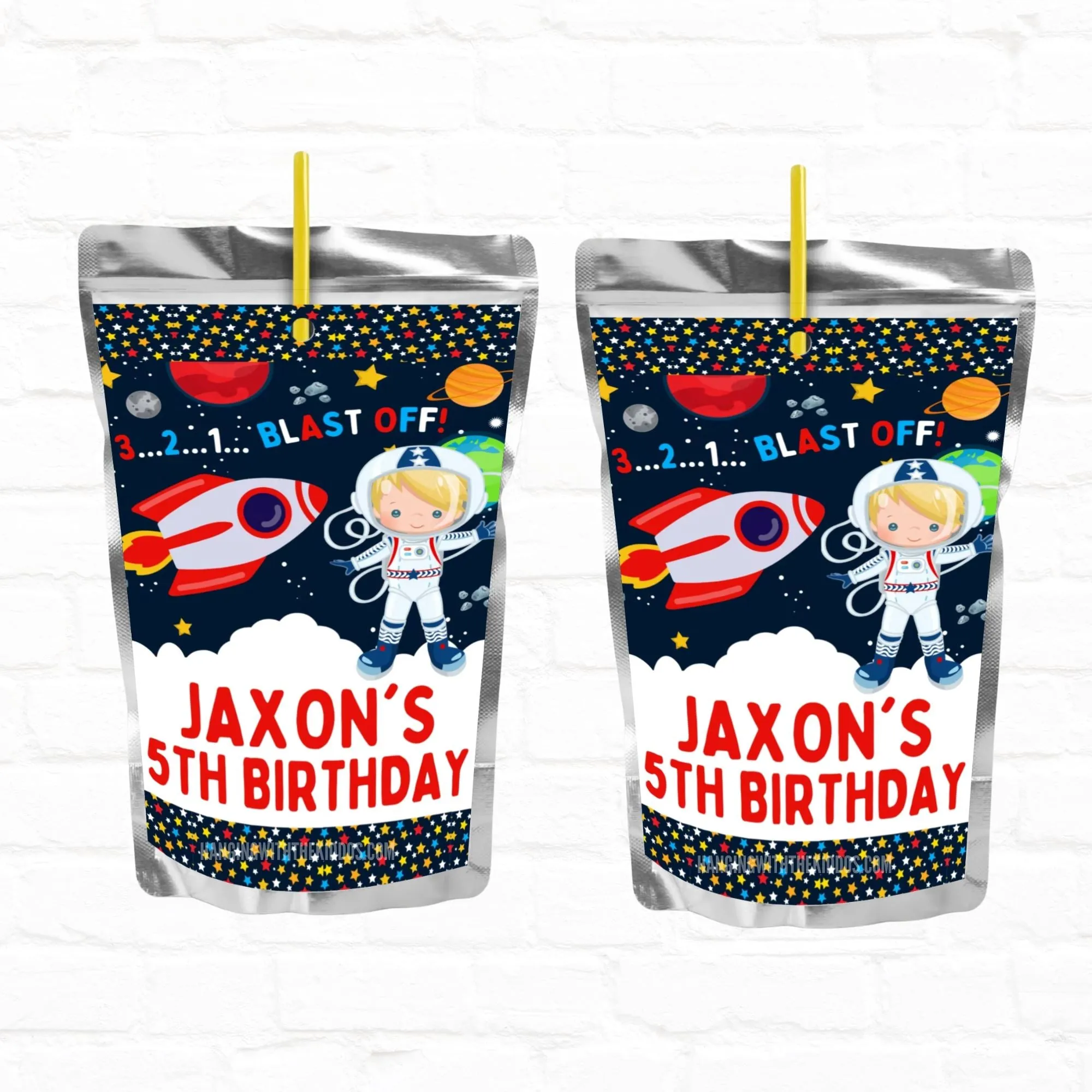 Blast Off! Space Birthday |Custom Party Favors 03