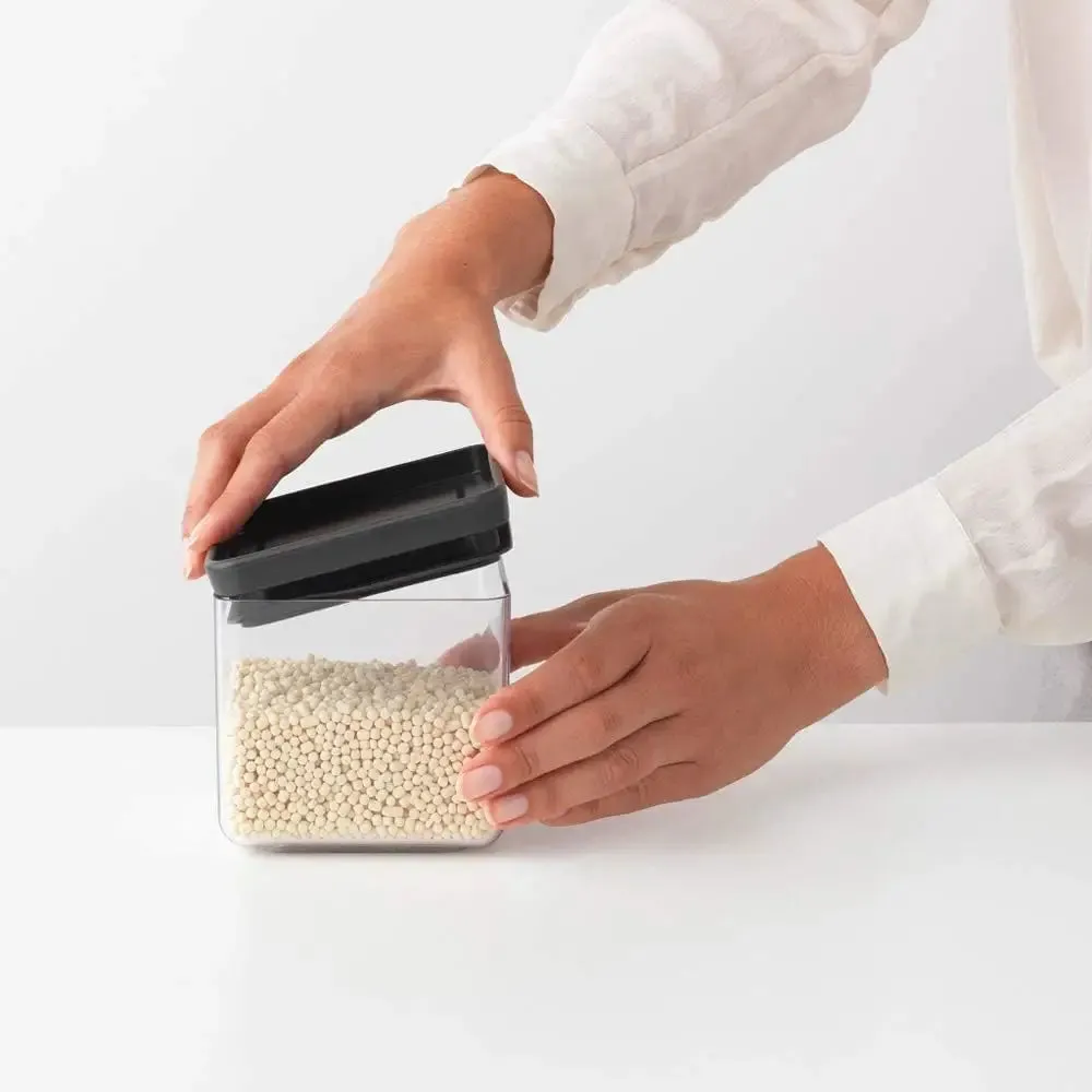 Brabantia Tasty  Square Canister Dark Grey 0.7 Litre