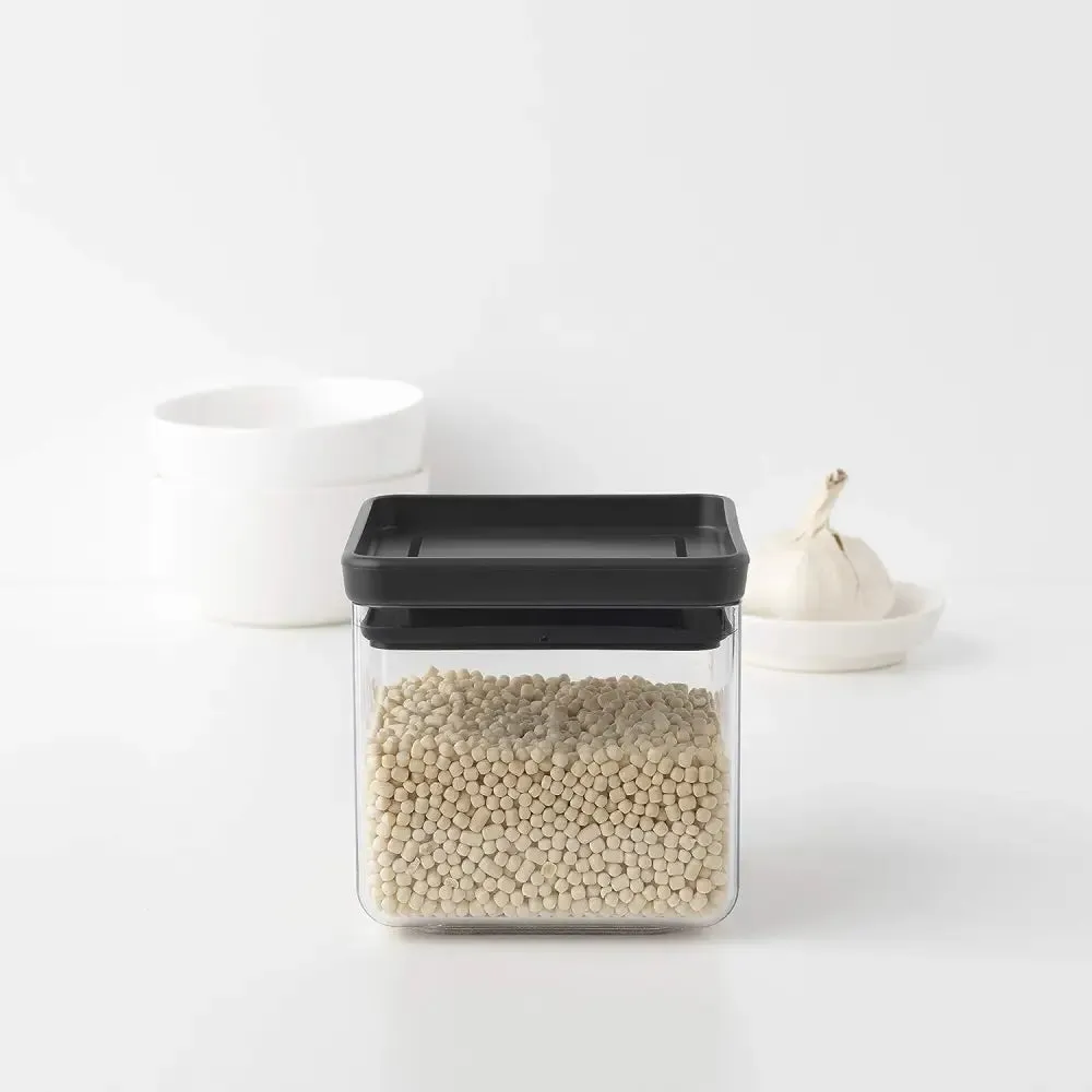 Brabantia Tasty  Square Canister Dark Grey 0.7 Litre