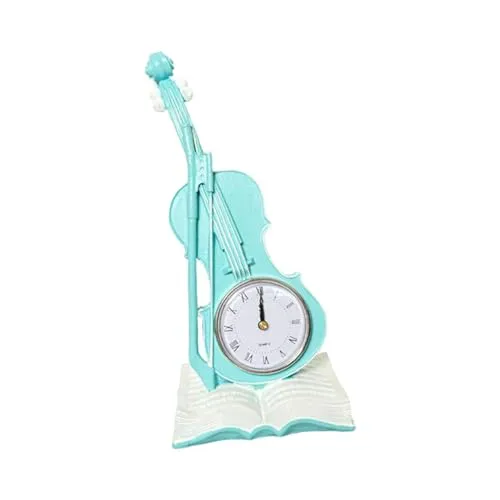 CLUB BOLLYWOOD® Violin Table Clock Retro Book Violin Statue for Desktop Fireplace Bar Blue|Home & Garden | Home D?©cor | Figurines| Figurines|1 Violin Statueâ Desk Clock