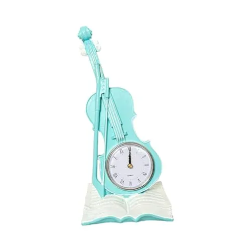 CLUB BOLLYWOOD® Violin Table Clock Retro Book Violin Statue for Desktop Fireplace Bar Blue|Home & Garden | Home D?©cor | Figurines| Figurines|1 Violin Statueâ Desk Clock