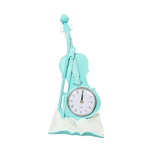 CLUB BOLLYWOOD® Violin Table Clock Retro Book Violin Statue for Desktop Fireplace Bar Blue|Home & Garden | Home D?©cor | Figurines| Figurines|1 Violin Statueâ Desk Clock
