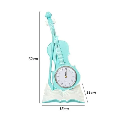 CLUB BOLLYWOOD® Violin Table Clock Retro Book Violin Statue for Desktop Fireplace Bar Blue|Home & Garden | Home D?©cor | Figurines| Figurines|1 Violin Statueâ Desk Clock