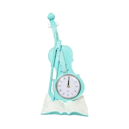CLUB BOLLYWOOD® Violin Table Clock Retro Book Violin Statue for Desktop Fireplace Bar Blue|Home & Garden | Home D?©cor | Figurines| Figurines|1 Violin Statueâ Desk Clock