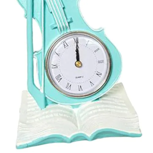 CLUB BOLLYWOOD® Violin Table Clock Retro Book Violin Statue for Desktop Fireplace Bar Blue|Home & Garden | Home D?©cor | Figurines| Figurines|1 Violin Statueâ Desk Clock