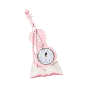 CLUB BOLLYWOOD® Violin Table Clock Retro Book Violin Statue for Desktop Fireplace Bar Pink|Home & Garden | Home D?©cor | Figurines| Figurines|1 Violin Statueâ Desk Clock