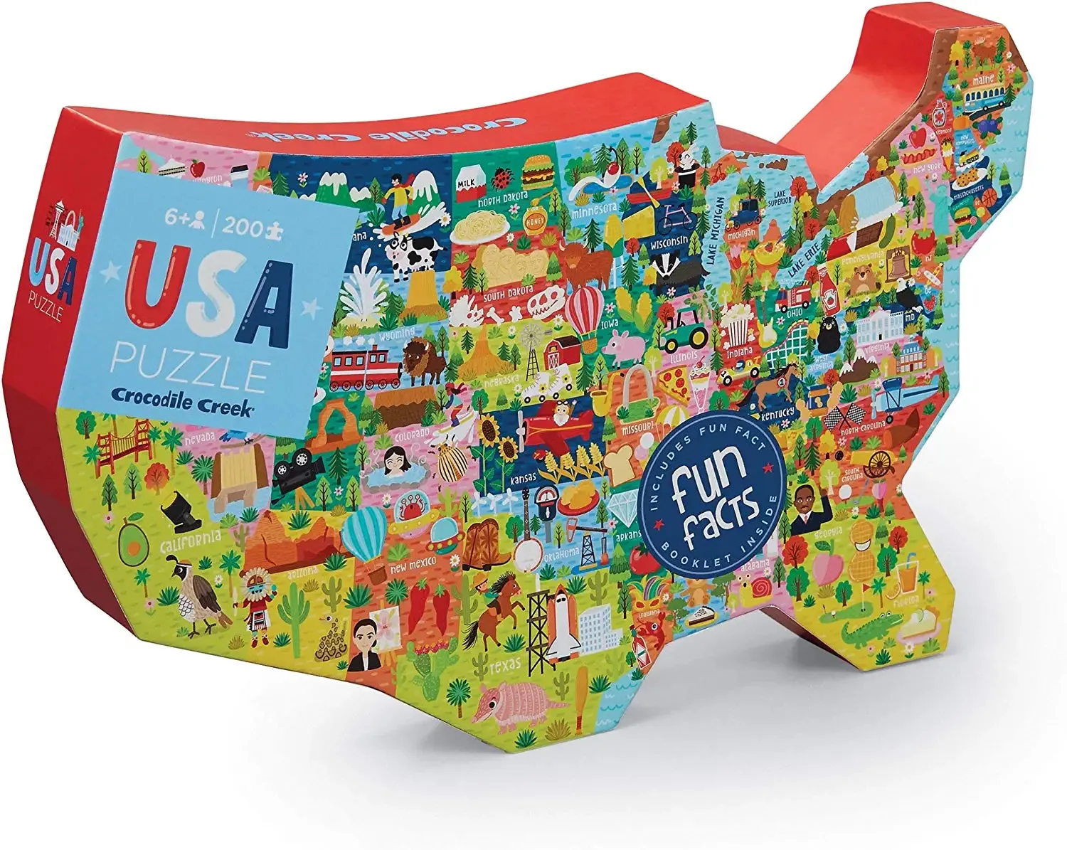 Crocodile Creek USA Map Puzzle, 200-piece Jigsaw Puzzle, 27001