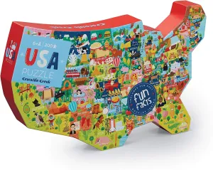 Crocodile Creek USA Map Puzzle, 200-piece Jigsaw Puzzle, 27001