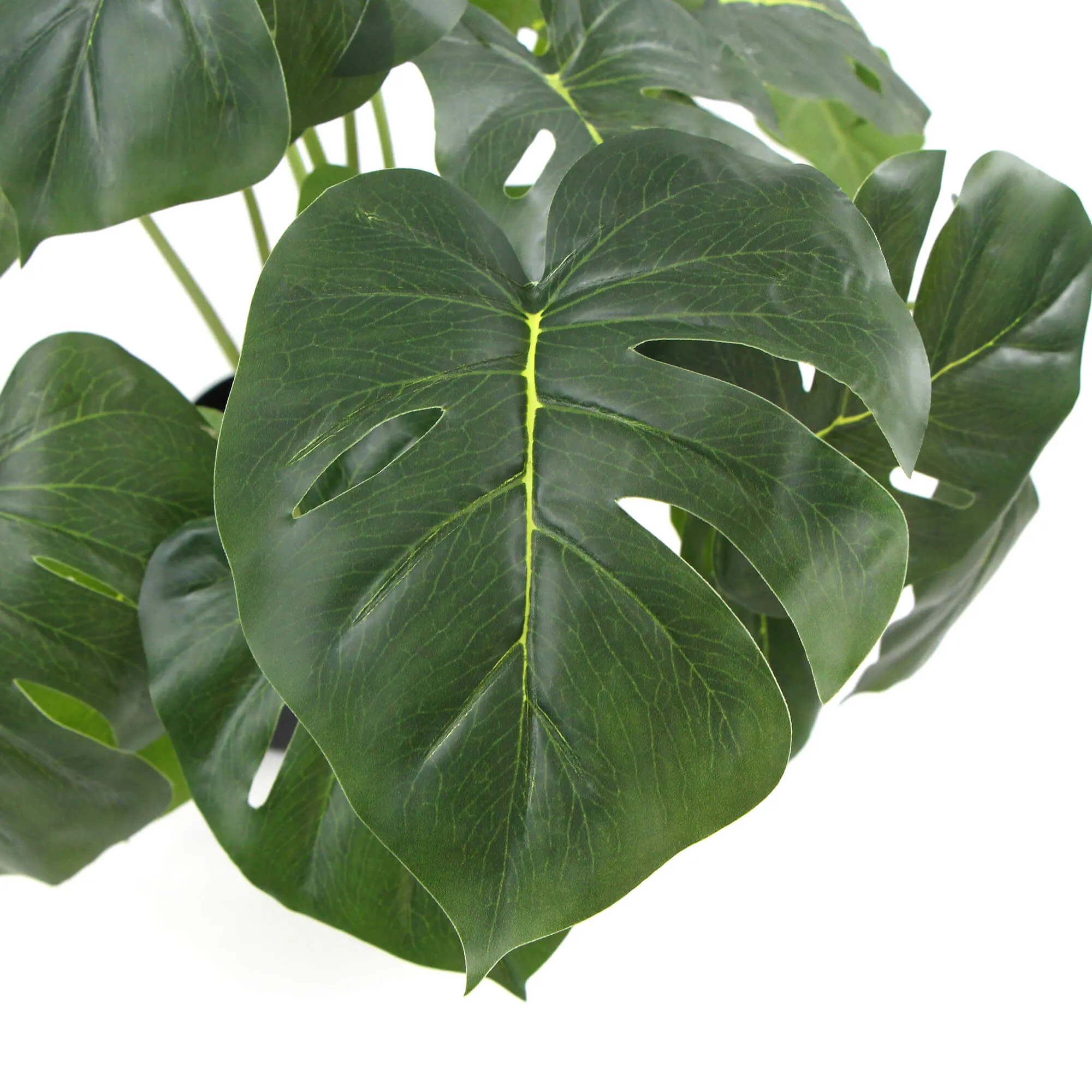 Dense Potted Artificial Split Philodendron Plant With Real Touch Leaves 50cm