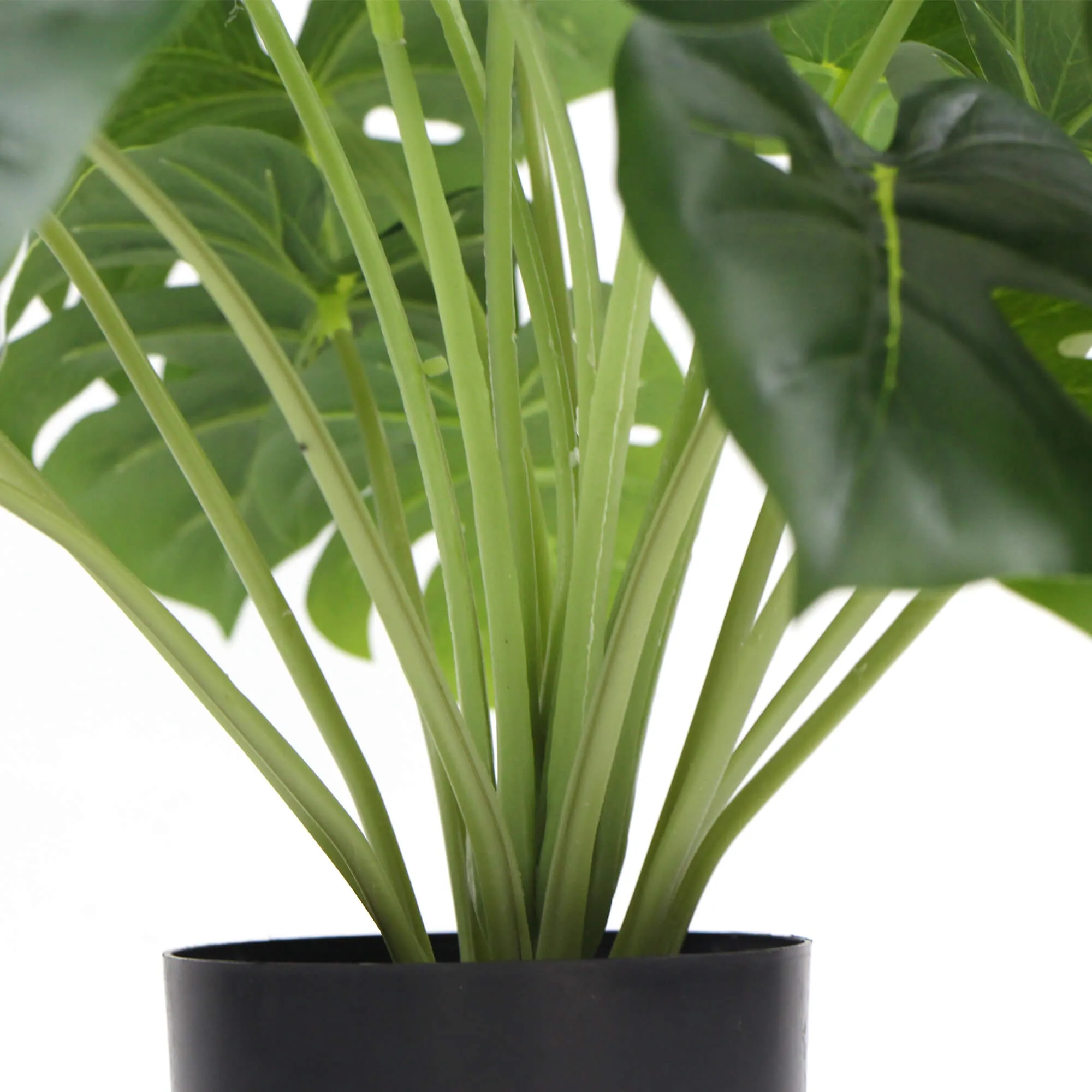 Dense Potted Artificial Split Philodendron Plant With Real Touch Leaves 50cm