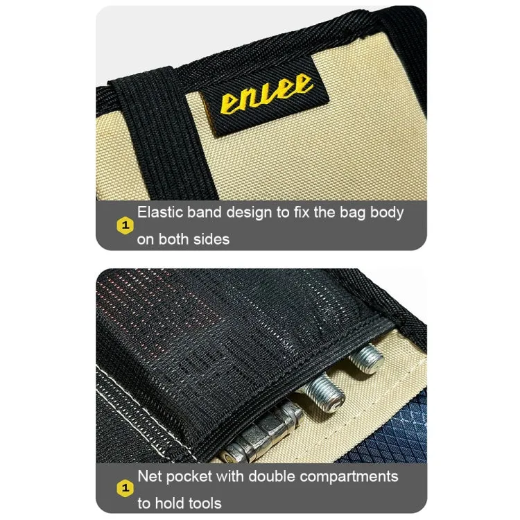 ENLEE EN-5641412 Bicycle Storage Tail Bag Road Bike Seat Cushion Snap-on Repair Kit(Desert-color)