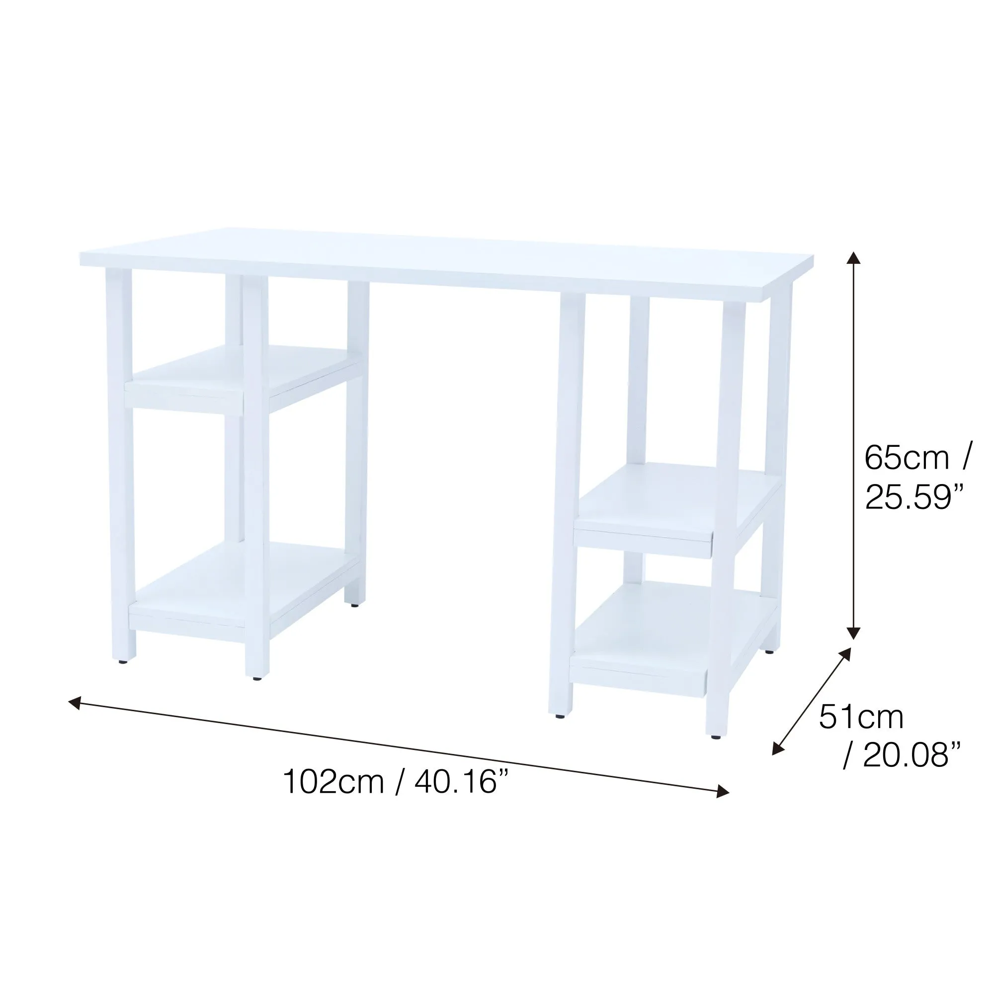 Fantasy Fields Wooden Play Desk With Shelves And Chair, White