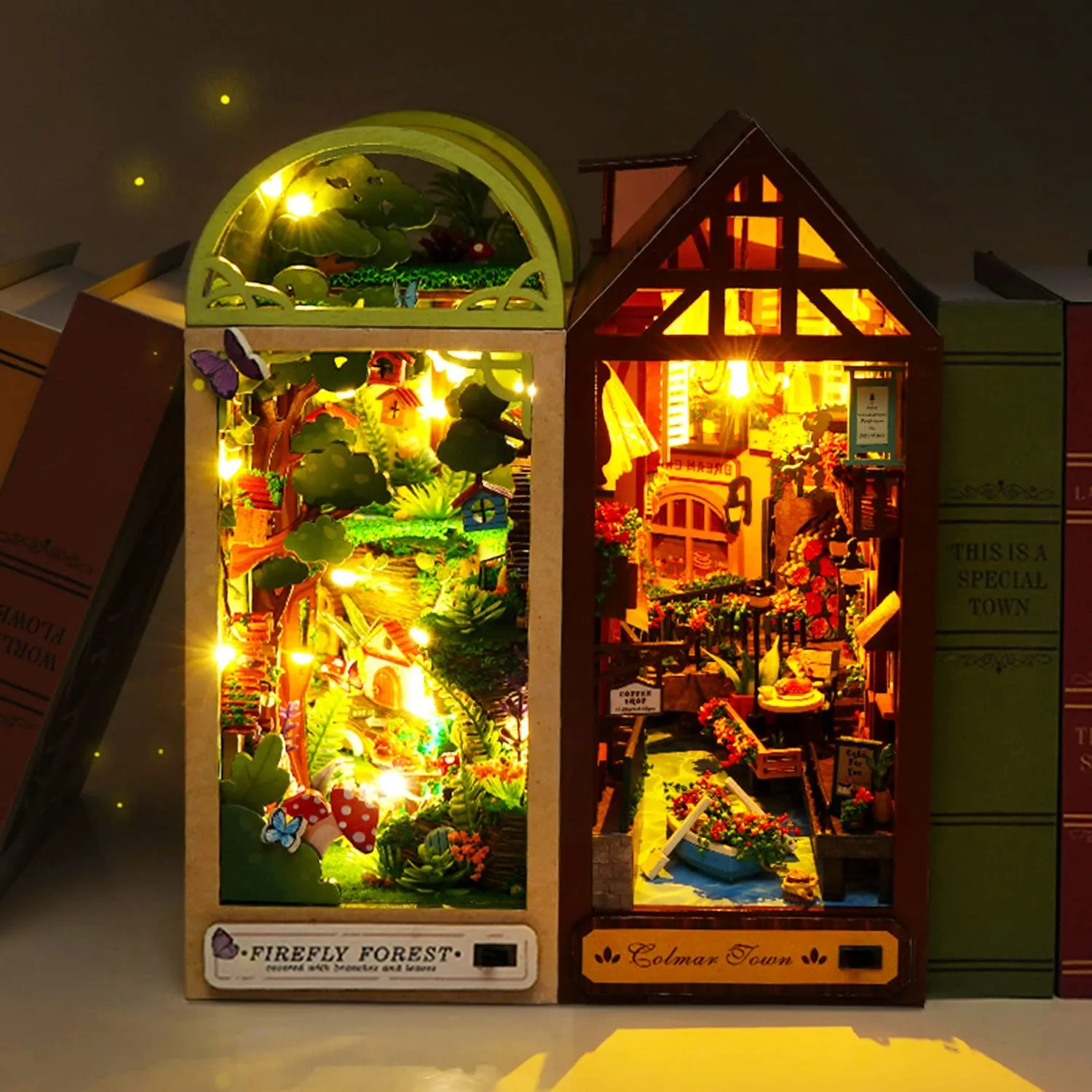 Firefly Forest DIY Crafts Book Nook Bookshelf Insert