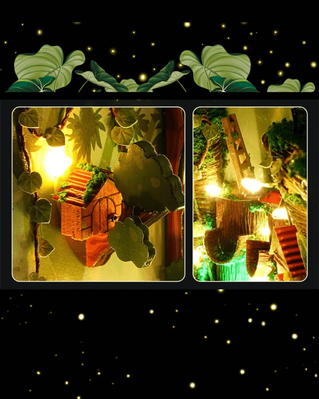 Firefly Forest DIY Crafts Book Nook Bookshelf Insert