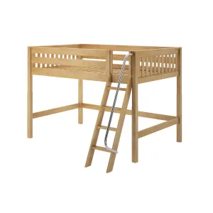 Full XL Mid Loft Bed with Ladder