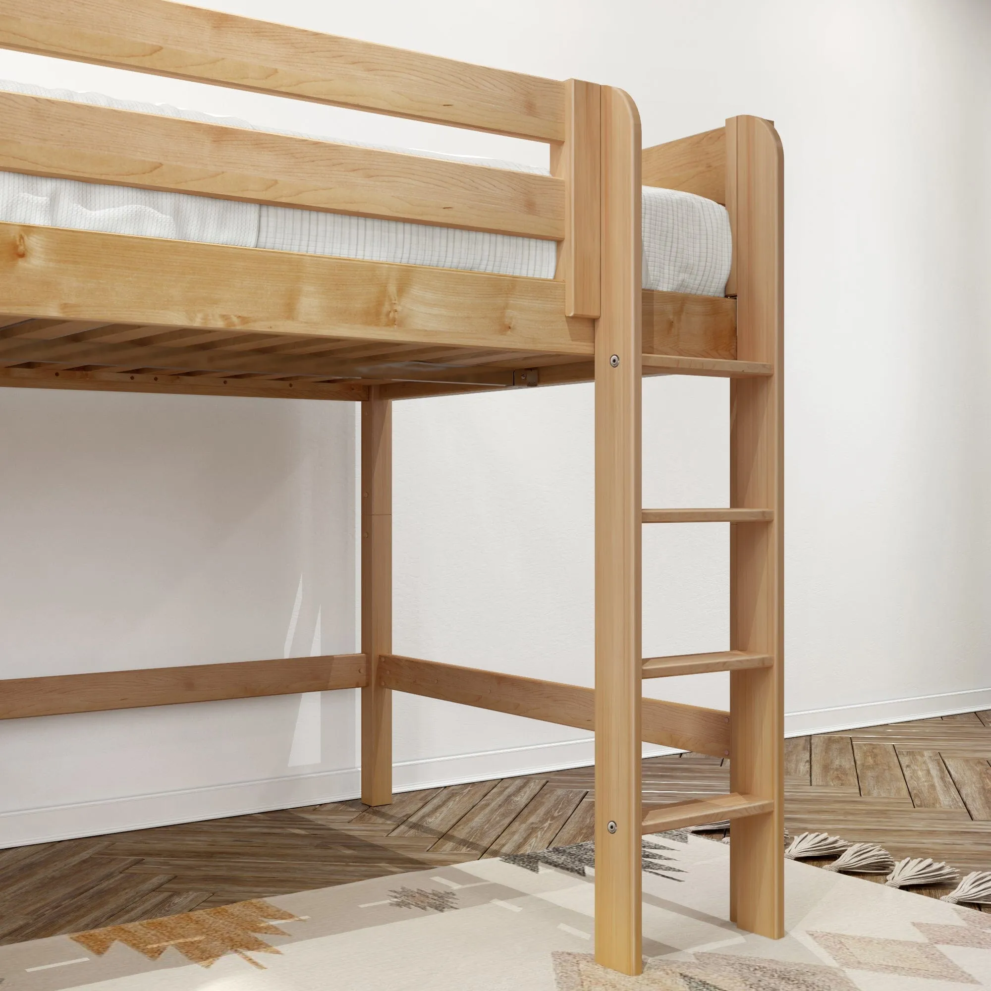 Full XL Mid Loft Bed with Ladder