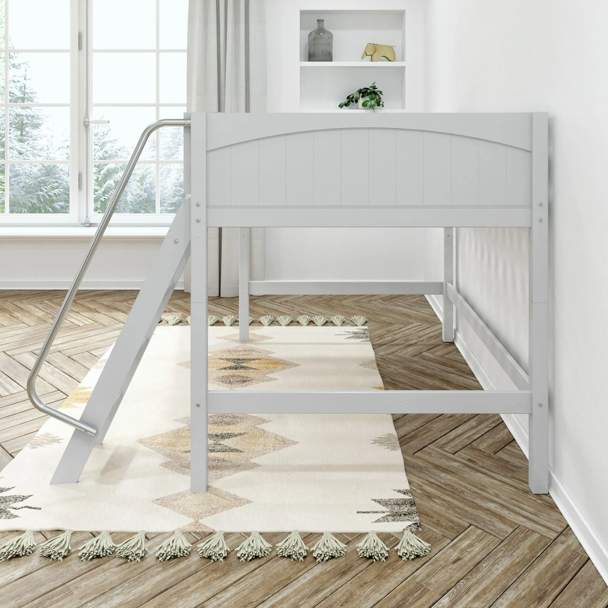 Full XL Mid Loft Bed with Ladder