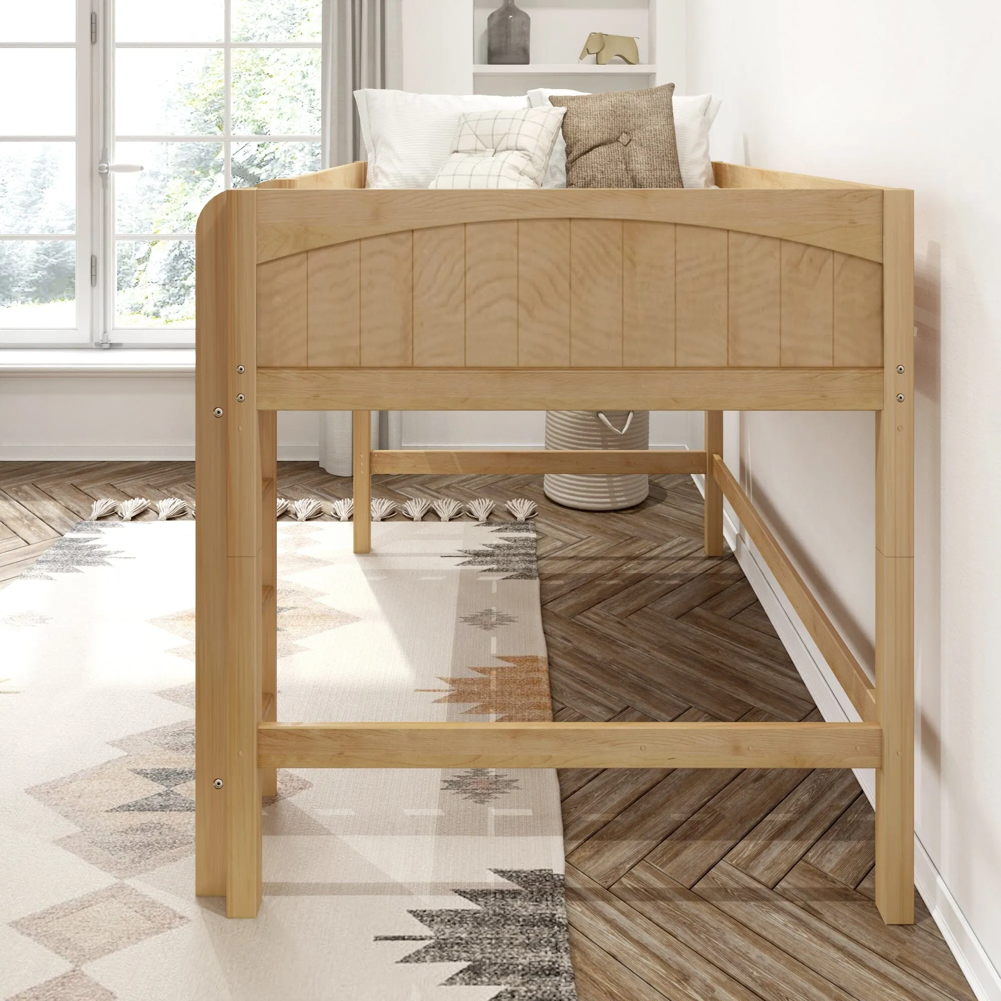 Full XL Mid Loft Bed with Ladder