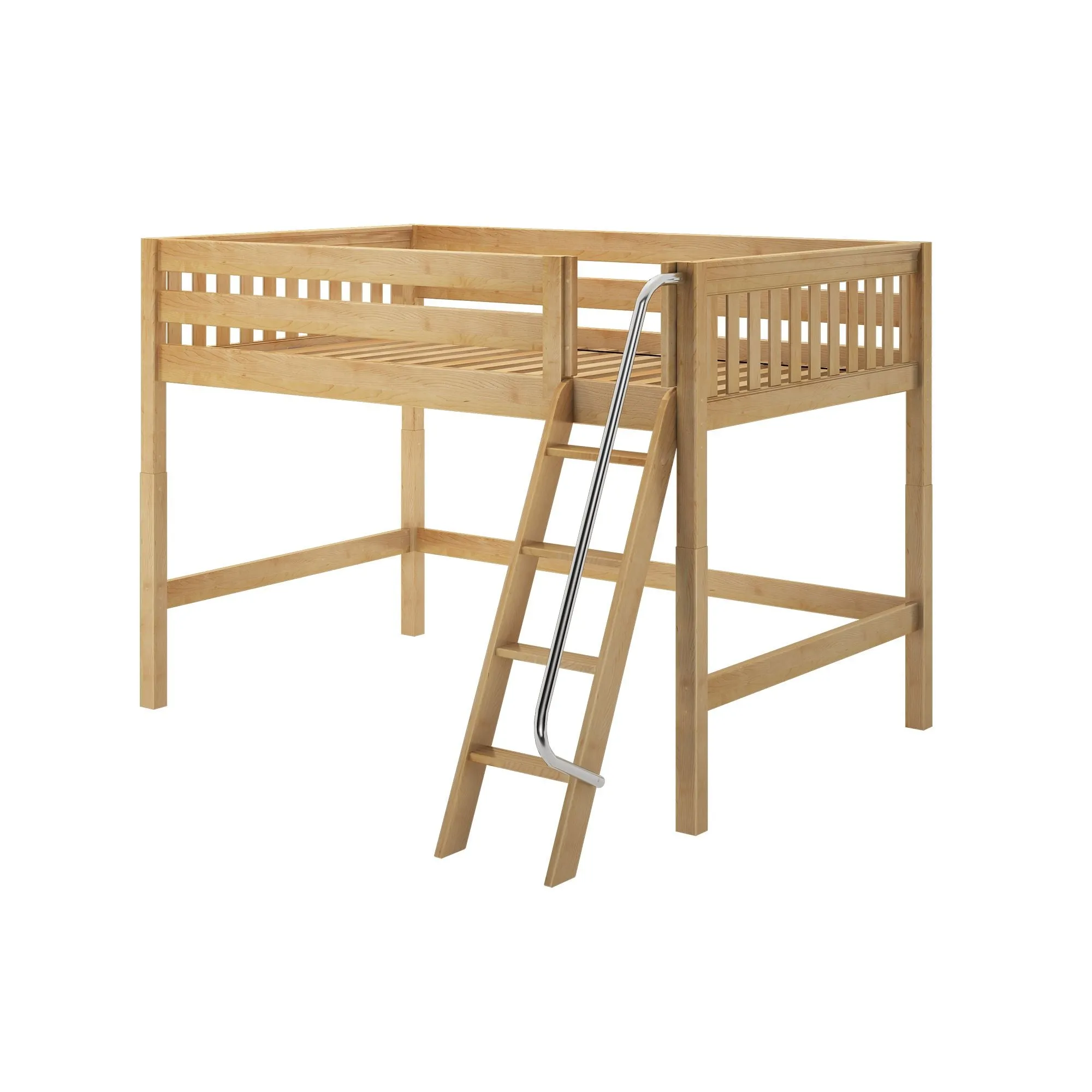 Full XL Mid Loft Bed with Ladder