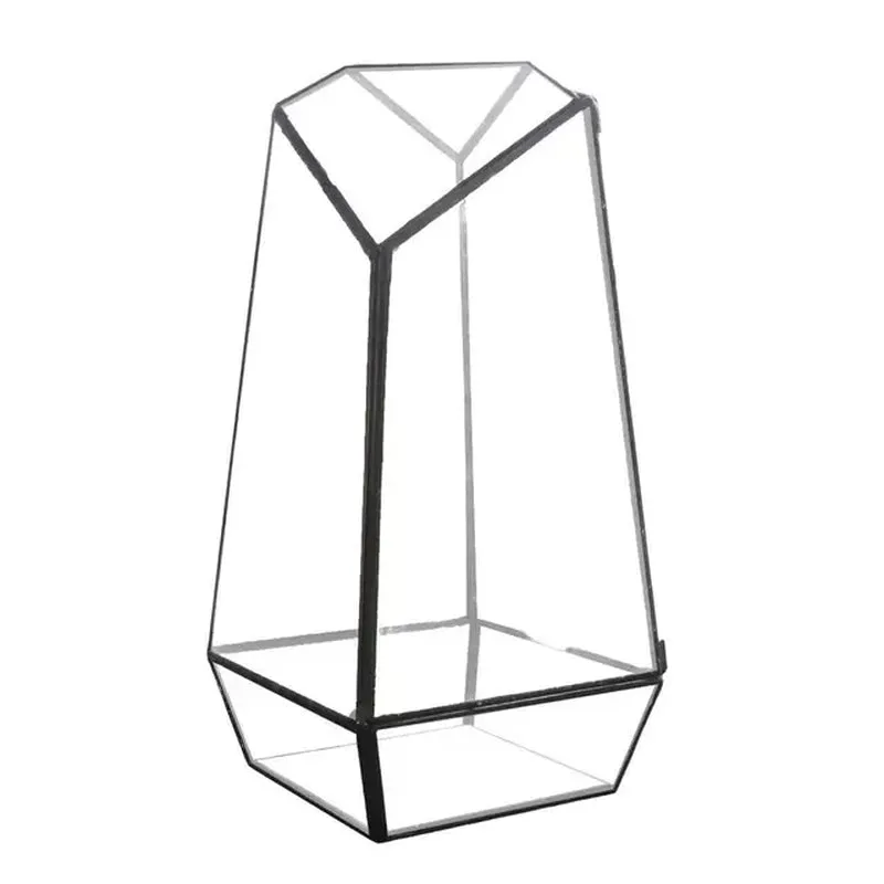 Geometric Terrarium Modern Handmade Glass with Door 25cm