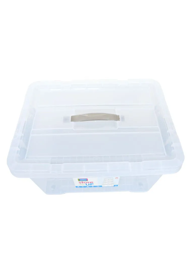 Home Gallery Stackable Storage Box 27L with Handle - Clear 45 x 32 x 27cm