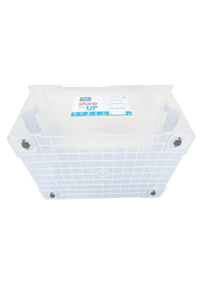 Home Gallery Stackable Storage Box 27L with Handle - Clear 45 x 32 x 27cm