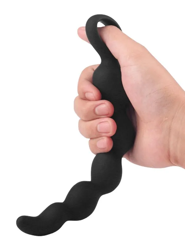 Long Unique Flexible Gay 9'' Anal Beads Butt Plug