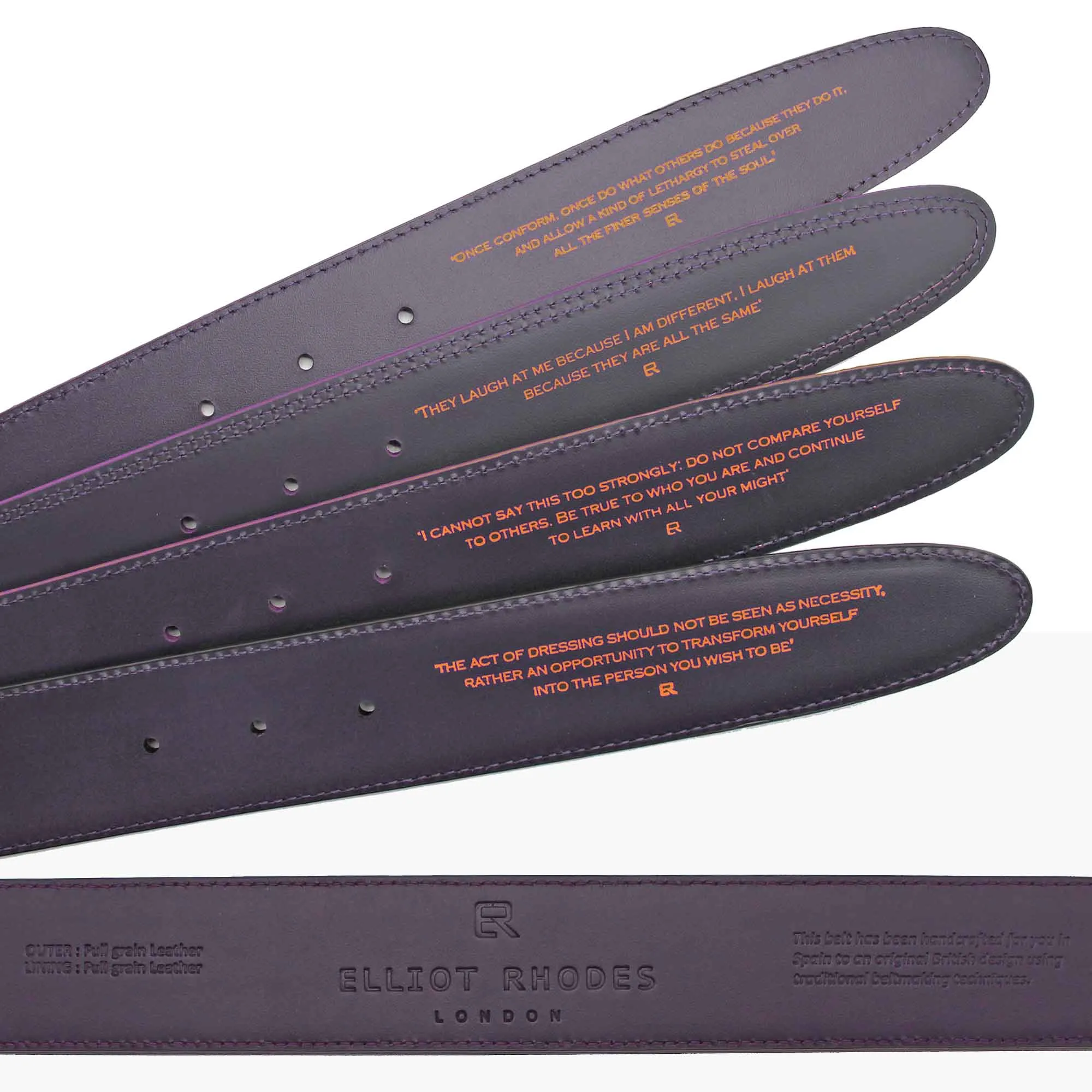 Navy Mock Croc Tail Etched Roller Belt