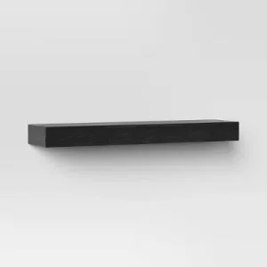 Open Box - 24" Floating Light Wood Shelf Black - Threshold