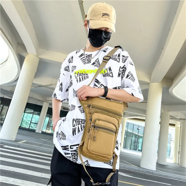 Outdoor Motorcycle Riding Waist And Leg Bag Man Multi Compartment Waist Pack(Camouflage Gray)