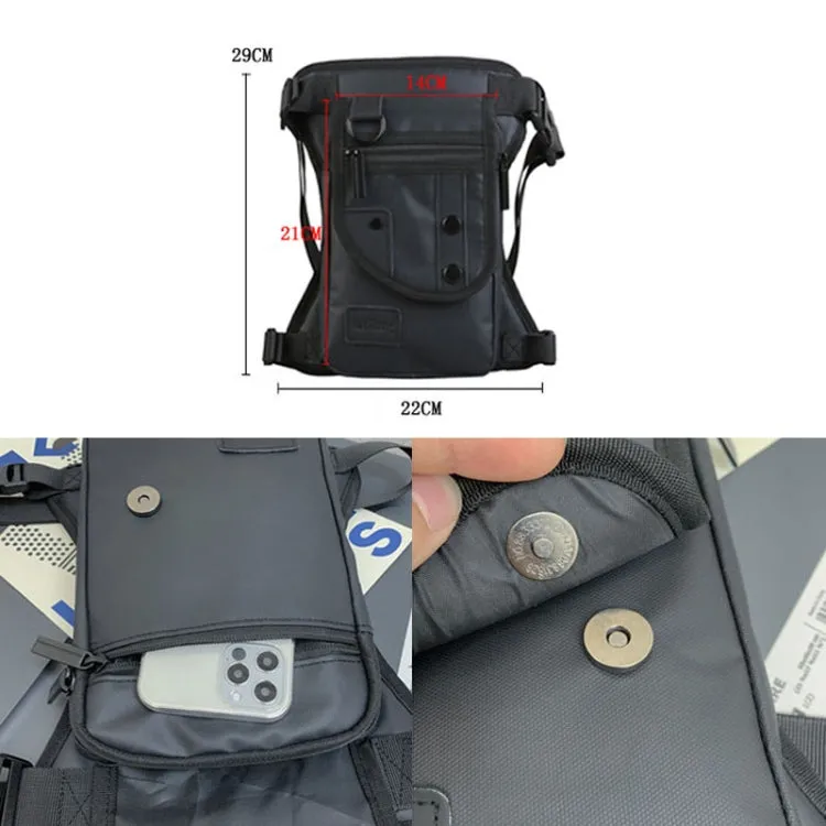 Outdoor Travel Waist And Leg Bag Motorcycle Cycling Tactical Multi Function Bag(Blue)