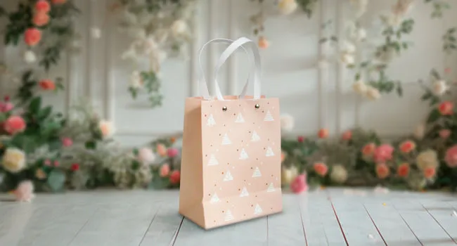 Pastel Triangle Pattern Gift Bags - Set Of 4, Sizes Available.