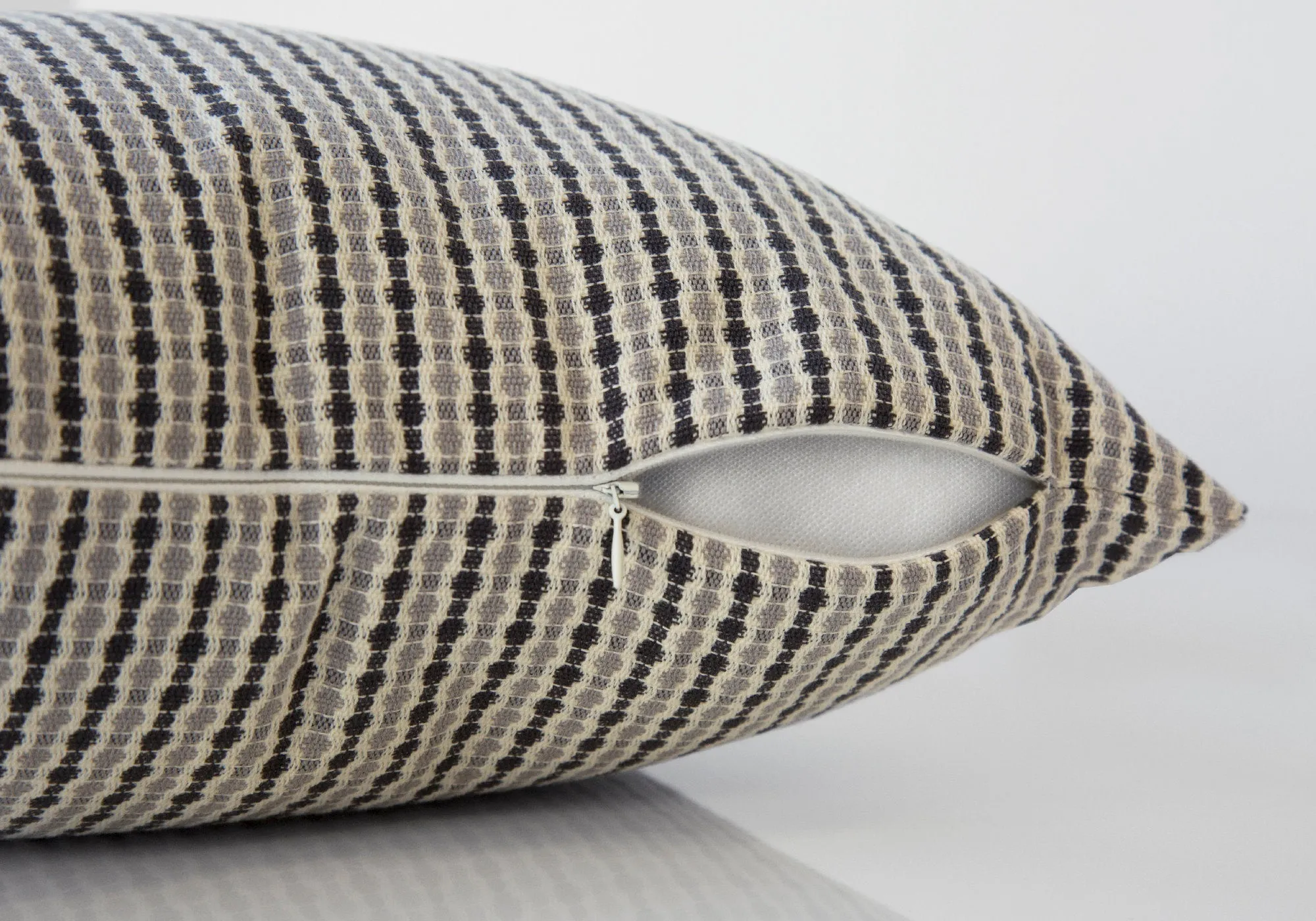 Pillow - 18"X 18" / Light Grey / Black Abstract Dot/ 2Pcs